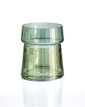 ЗЕЛЕНАЯ ВАЗА IRRISED KROSNO LSA РУЧНАЯ РАБОТА УНИКАЛЬНАЯ 15 см