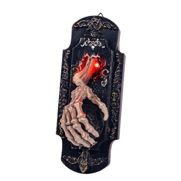 Halloweenowy dzwonek do drzwi szkieletowa ręka