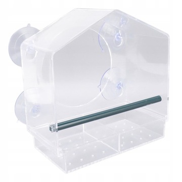 Кормушка для птиц оконная, прозрачная, сплошная.