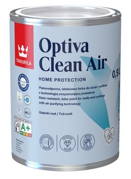 TIKKURILA OPTIVA CLEAN AIR 0,9L BIAŁY - GŁĘBOKI MAT [3] -FARBA PLAMOODPORNA