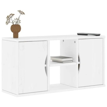Tv skříňka "odda" bílá 79x24x40 cm Borovicový masiv Bílá 4103604