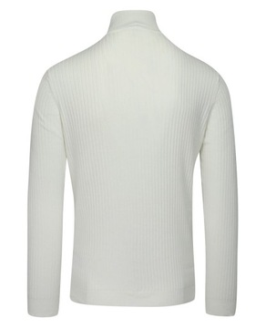 Белая (слоновая кость) водолазка в рубчик SLIM - L