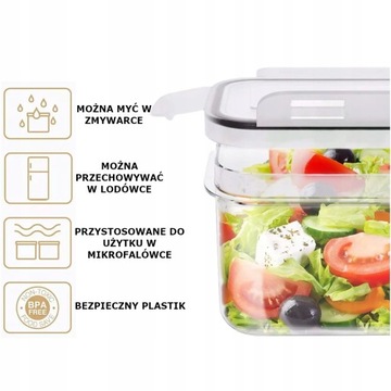 4x ГЕРМЕТИЧНЫЕ КОНТЕЙНЕРЫ ДЛЯ ПИЩЕВЫХ ПИЩЕВЫХ КОНТЕЙНЕРОВ НАБОР ПЛОТНЫХ ПЛАСТИКОВЫХ ЯЩИКОВ ОБЪЕМОМ 2,5 Л.