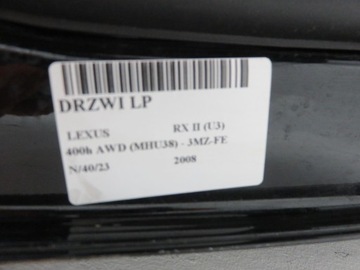 DVEŘE LEVÉ PŘEDNÍ LEXUS RX II (U3) 202