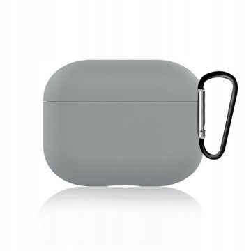ETUI DO AIRPODS 3 Z KARABINKIEM - SZARY