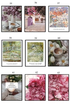 ПОСТЕР 50x70 ВЕСЕННЯЯ подборка из 100 ДИЗАЙНОВ eviero B2 цветы пейзажи природа бохо