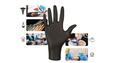 Нитриловые перчатки Nitrylex Black M неопудренные A100