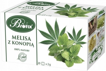 BIFIX BIOFIX herbatka ziołowa MELISA Z KONOPIĄ relaksująca 20 tb