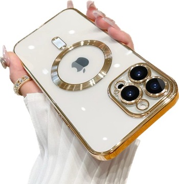 ETUI CASE OBUDOWA DO IPHONE 12 MAGSAFE ZŁOTY