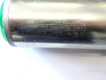 GR63X55 Двигатель 40 В постоянного тока/2,95 А, 3450 об/мин с редуктором Dunkermotoren