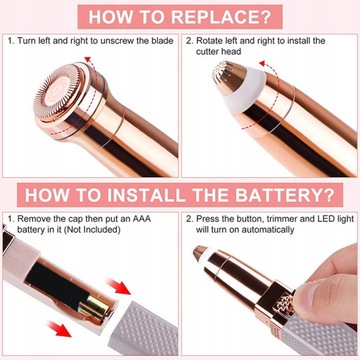 Elektryczny trymer do brwi 2 w 1 dla kobiet