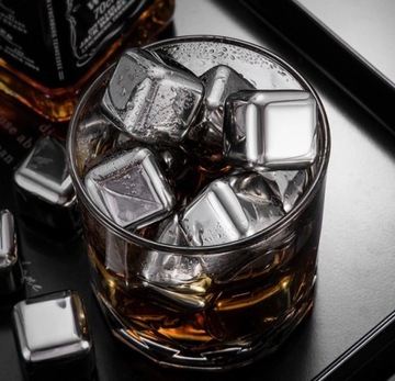 МЕТАЛЛИЧЕСКИЙ КУБИК ЛЬДА ДЛЯ НАПИТКОВ + ЩИПЦЫ + ФОРМАТ