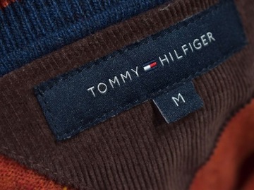 Tommy Hilfiger Logowany Sweter Wełna Łaty / M