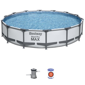 Каркасный садовый бассейн 427 х 84 см, комплект 9в1 Bestway 56595