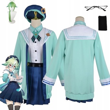 Genshin Impact Sucrose Cosplay Kostium Peruka