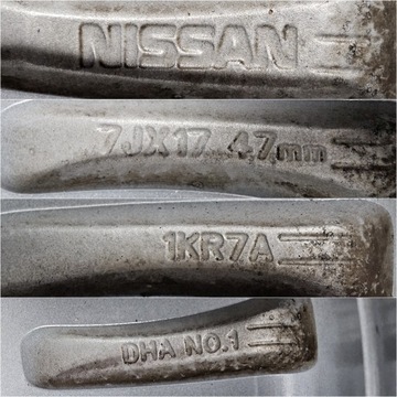 ДИСКИ NISSAN JUKE F15 I II 2 F16 LIFT PULSAR TOWNSTAR LEAF NV300 17x7 17