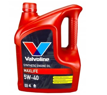 OLEJ VALVOLINE MAXLIFE SYNTHETIC 5W40 4L