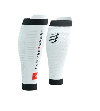 Opaski Kompresyjne Compressport R2 3.0 Calf Sleeves White/Black L