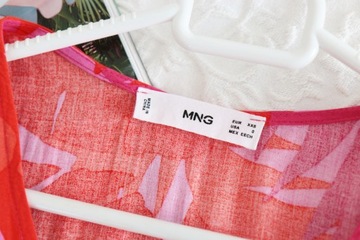 Kolorowa letnia sukienka MANGO MNG XXS/XS rozporek 100% wiskoza midi