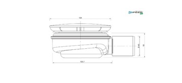 Akces Speed2 Черный низкий сифон для душа 90