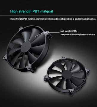 Корпусный вентилятор большого объема Phanteks F200SP 200 мм, черный