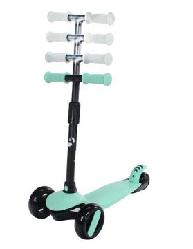 ТРЕХКОЛЕСНЫЙ СКУТЕР, БАЛЛАСТНЫЙ, СКЛАДНОЙ, СВЕТЯЩИЕСЯ КОЛЕСА, РЕГУЛИРУЕМЫЙ РУЛЕВОЙ КОЛЕСО