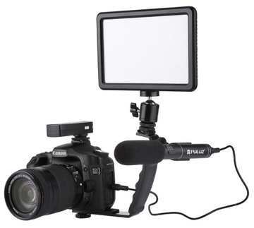 PULUZ Профессиональный конденсаторный микрофон-пушка 3,5 мм для зеркальных фотоаппаратов