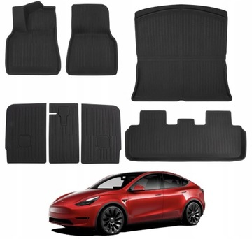 BASENOR Tesla Model Y dywaniki 3D, na podłogę, do bagażnika i na oparcia