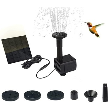 СОЛНЕЧНЫЙ НАСОС ФОНТАННЫЙ НАСОС С СОЛНЕЧНОЙ ПАНЕЛЬЮ + 6 НАСОС 1,5 Вт