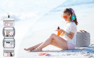 ВМЕСТИМАЯ КОСМЕТИЧЕСКАЯ СУМКА ДОРОЖНАЯ СУМКА НА КРЮЧКЕ