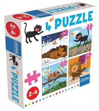 GRANNA Puzzle Z Kotkiem 4w1 31 Elementów