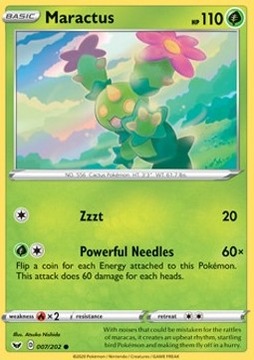 Karta Pokemon Maractus (SSH 7) 7/202