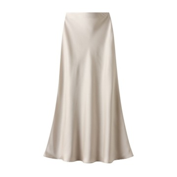 Wytworna Spódnica Midi Z Satyny - Letnia Moda Dla Eleganckich Kobiet!, L