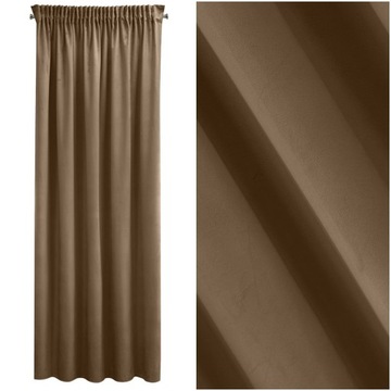 Zasłona Pierre Cardin Sibel brąz welur 140X270