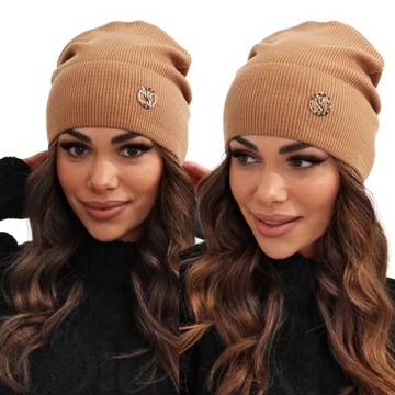 CZAPKA DAMSKA ZIMOWA CIEPŁA SPORTOWA WYGODNA GRUBA KOBIECA BEANIE KOLORY