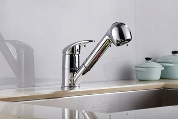 BATERIA KUCHENNA Z WYCIĄGANĄ WYLEWKĄ ELASTYCZNA ZLEWOZMYWAKOWA