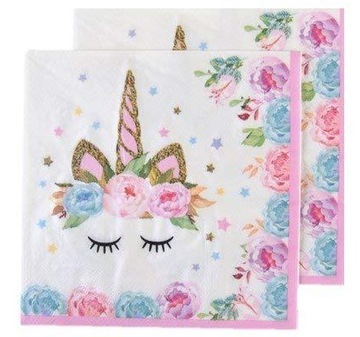 SERWETKI PAPIEROWE UNICORN JEDNOROŻEC NA URODZINY 12SZT