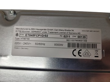 Электрическая керамическая варочная панель Siemens ET845FCP1D iQ300