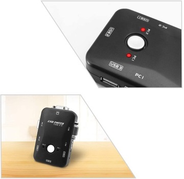 KVM VGA 2x1 Переключатель 3xUSB-концентратор