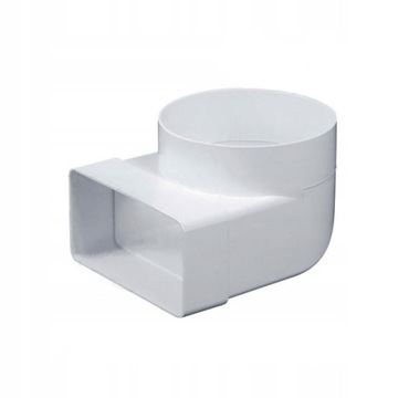 Kolano wentylacyjne łącznikowe 75X150mm PCV 125mm