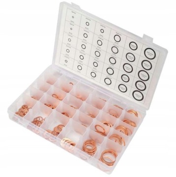 КОМПЛЕКТ УПЛОТНЕНИЙ МЕДНЫХ ШАЙБ YATO 580 шт.