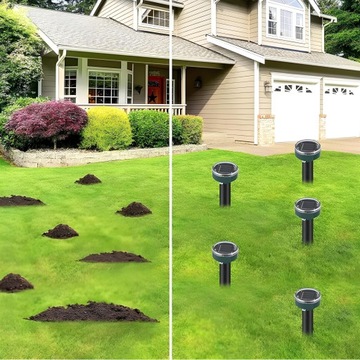 4 ШТ. СИЛЬНЫЙ СОЛНЕЧНЫЙ ОТПУСКАТЕЛЬ КРОТОВ ОТ КРОТОВ, ПОЛЕВОК, МЫШЕЙ, ГРЫЗУНОВ XXL