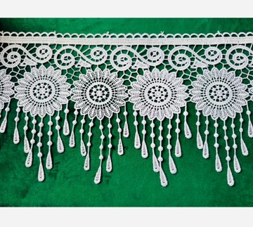 GIPIURA 20 cm KORONKA FIRANA WZORY ŁAPACZ SNÓW FRĘDZLE DEKORACJA FIRANA