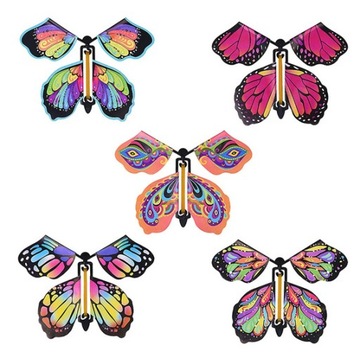 ВОЛШЕБНЫЕ ЛЕТАЮЩИЕ БАБОЧКИ 5 ШТУК НА ПОДАРОК ​​НА ДЕНЬ РОЖДЕНИЯ ДЛЯ ИГРУШКИ-КНИГИ