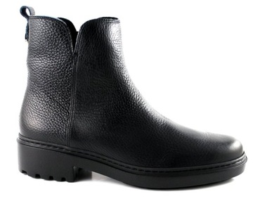 RYŁKO I2VY2 Botki Trzewiki czarne skóra lico R.37