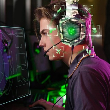 ONIKUMA K8 CAMO ПРОВОДНЫЕ ИГРОВЫЕ НАКЛОННЫЕ НАУШНИКИ С RGB МИКРОФОНОМ