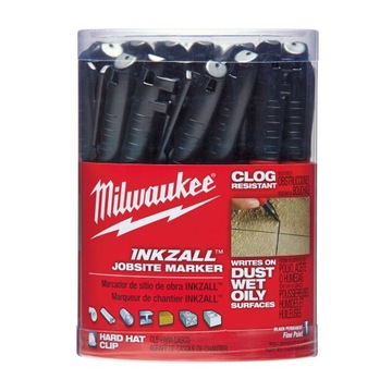 MILWAUKEE MARKER BUDOWLANY CZARNY Mazaki 36szt