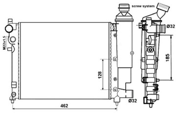 CHLADIČ VODY 58067 NRF CITROEN PEUGEOT 106