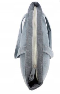 СУМКА БЕЗ НАДПИСИ серая из экологического хлопка, вертикальная