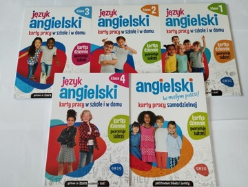 KARTY PRACY JĘZYK ANGIELSKI kl. 1-4 małym palcu x5